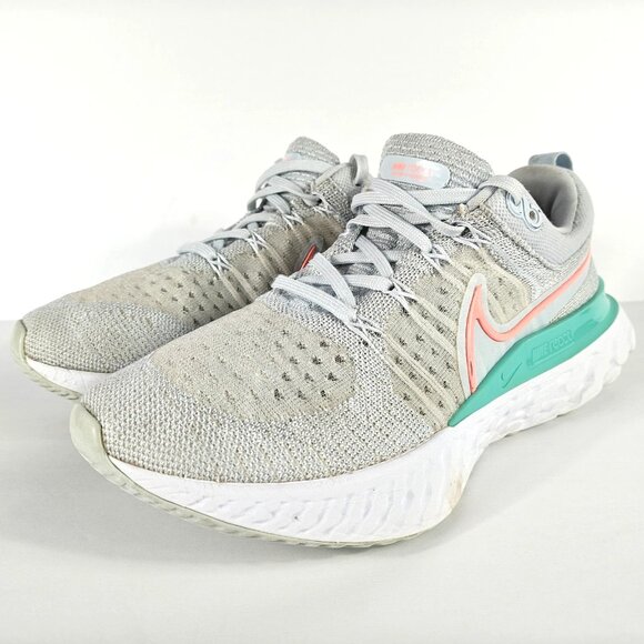 Nike React Infinity Run Flyknit 2 Women's 8 Shoes Blue Tint Lava Glow CT2423-400 - Picture 4 of 16